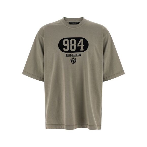 Dolce & Gabbana Men Flocked Print T-Shirt